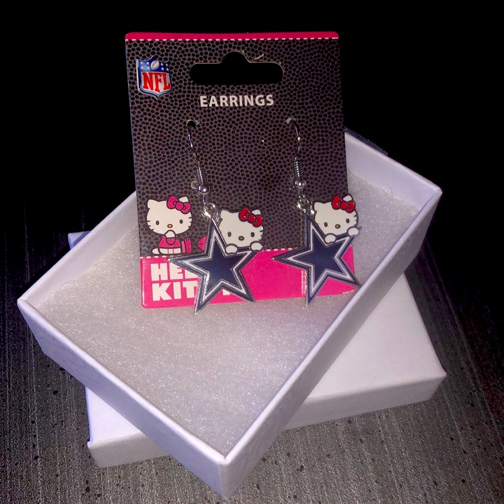 Dallas Cowboys Hello Kitty earrings